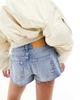 ASOS Petite ASOS DESIGN Petite denim relaxed shorts in midwash blue - 3