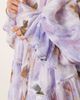 ASOS Petite ASOS DESIGN Petite draped off the shoulder tiered mini dress with lace inserts in blurred abstract-Multi - 3
