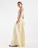 ASOS Petite ASOS DESIGN Petite elastic waist volume midaxi skirt in buttermilk-Yellow - 3