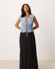 ASOS Petite ASOS DESIGN Petite floaty soft boho maxi skirt in black - 1