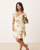 ASOS Petite ASOS DESIGN Petite flutter sleeve mini dress in floral print-Multi - 1