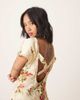 ASOS Petite ASOS DESIGN Petite flutter sleeve mini dress in floral print-Multi - 3