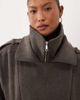 ASOS Petite ASOS DESIGN Petite formal oversized moto jacket with wool in charcoal-Gray - 2