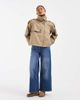 ASOS Petite ASOS DESIGN Petite funnel cropped cape trench coat in rye-Neutral - 2