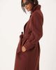 ASOS Petite ASOS DESIGN Petite funnel neck longline formal trench coat in rust-Black - 2