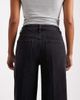 ASOS Petite ASOS DESIGN Petite high rise wide leg jeans with front pockets in black - 4