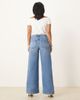 ASOS Petite ASOS DESIGN Petite high rise wide leg jeans with front pockets in mid blue - 2