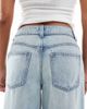 ASOS Petite ASOS DESIGN Petite high waist wide leg jeans in vintage wash-Blue - 4