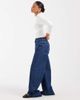 ASOS Petite ASOS DESIGN Petite high waist wide leg jeans with front pockets in dark wash blue-Navy - 3
