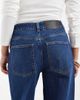 ASOS Petite ASOS DESIGN Petite high waist wide leg jeans with front pockets in dark wash blue-Navy - 4