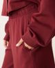 ASOS Petite ASOS DESIGN Petite interlock barrel leg sweatpants in burgundy-Red - 4