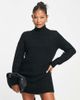 ASOS Petite ASOS DESIGN Petite knit mini dress with high neck in black - 1