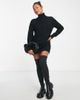 ASOS Petite ASOS DESIGN Petite knit mini dress with high neck in black - 3