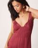 ASOS Petite ASOS DESIGN Petite lace and chiffon maxi dress with flares in raspberry-Multi - 2