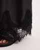 ASOS Petite ASOS DESIGN Petite lace hem fishtail maxi skirt in black - 2