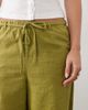 ASOS Petite ASOS DESIGN Petite linen look pull on pants in olive green - 4