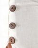 ASOS Petite ASOS DESIGN Petite linen midi skirt with raw edge and button detail in white - 4