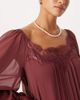 ASOS Petite ASOS DESIGN Petite long sleeve sweetheart neckline mini dress in burgundy-Multi - 4