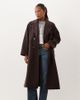 ASOS Petite ASOS DESIGN Petite longline double breasted coat in chocolate plum-Brown - 1