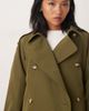 ASOS Petite ASOS DESIGN Petite longline trench coat in olive-Green - 2