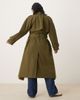 ASOS Petite ASOS DESIGN Petite longline trench coat in olive-Green - 4