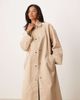 ASOS Petite ASOS DESIGN Petite longline trench in stone-Neutral - 2