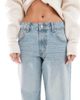 ASOS Petite ASOS DESIGN Petite low rise baggy jeans in lightwash-Blue - 4