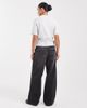 ASOS Petite ASOS DESIGN Petite low rise baggy jeans in washed black - 3