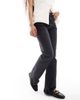ASOS Petite ASOS DESIGN Petite mid rise flare jeans in washed black - 2