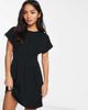 ASOS Petite ASOS DESIGN Petite nipped-in waist mini dress in black - 4