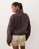 ASOS Petite ASOS DESIGN Petite oversized bubble hem track jacket in mushroom-Brown - 3