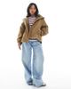 ASOS Petite ASOS DESIGN Petite oversized fleece lined raincoat in olive-Green - 3