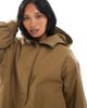 ASOS Petite ASOS DESIGN Petite oversized fleece lined raincoat in olive-Green - 4