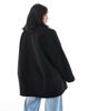 ASOS Petite ASOS DESIGN Petite oversized mid length pea coat in black - 3