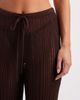 ASOS Petite ASOS DESIGN Petite Polly pointelle knit beach pants in chocolate-Brown - 3