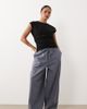 ASOS Petite ASOS DESIGN Petite pull-on pants in dusky blue - 1