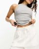 ASOS Petite ASOS DESIGN Petite pull on short with linen in off white - 1
