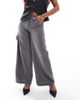 ASOS Petite ASOS DESIGN Petite relaxed straight leg pants with 5 pocket detail in gray - 2