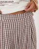 ASOS Petite ASOS DESIGN Petite seersucker volume pants in gingham-Multi - 3