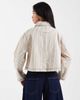 ASOS Petite ASOS DESIGN Petite short cotton harrington jacket in black and white stripe - 3