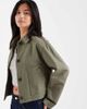 ASOS Petite ASOS DESIGN Petite short cotton harrington jacket in khaki-Green - 1