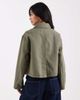 ASOS Petite ASOS DESIGN Petite short cotton harrington jacket in khaki-Green - 3