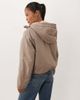 ASOS Petite ASOS DESIGN Petite short hooded rain coat with borg liner in neutral - 3