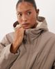ASOS Petite ASOS DESIGN Petite short hooded rain coat with borg liner in neutral - 4