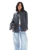 ASOS Petite ASOS DESIGN Petite short trench coat in navy - 1