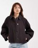 ASOS Petite ASOS DESIGN Petite short trench coat with pleated detailing in chocolate-Brown - 1