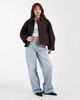 ASOS Petite ASOS DESIGN Petite short trench coat with pleated detailing in chocolate-Brown - 4