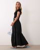 ASOS Petite ASOS DESIGN Petite single tiered boho maxi skirt in black - 3