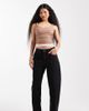 ASOS Petite ASOS DESIGN Petite slim barrel jeans in washed black - 1