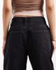 ASOS Petite ASOS DESIGN Petite slim barrel jeans in washed black - 4